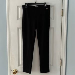 Classic Pinstripe straight leg comfy pants. Leggings alternative for the office